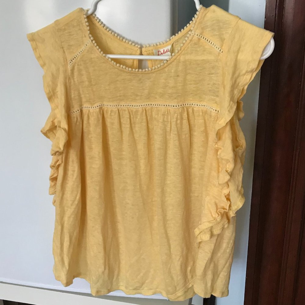 ANTHROPOLOGIE DELETTA YELLOW SHIRT